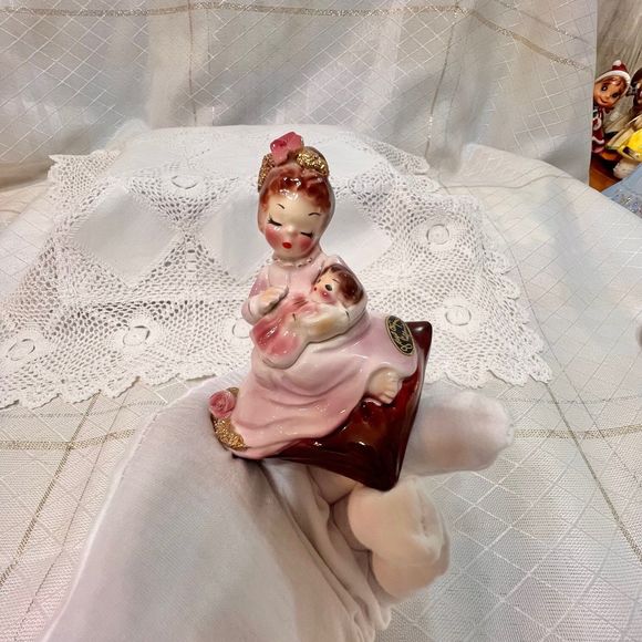 Rare Vintage Josef Originals 1950s Mama & MARY ANN with Baby Doll Figurine - Picture 5 of 10